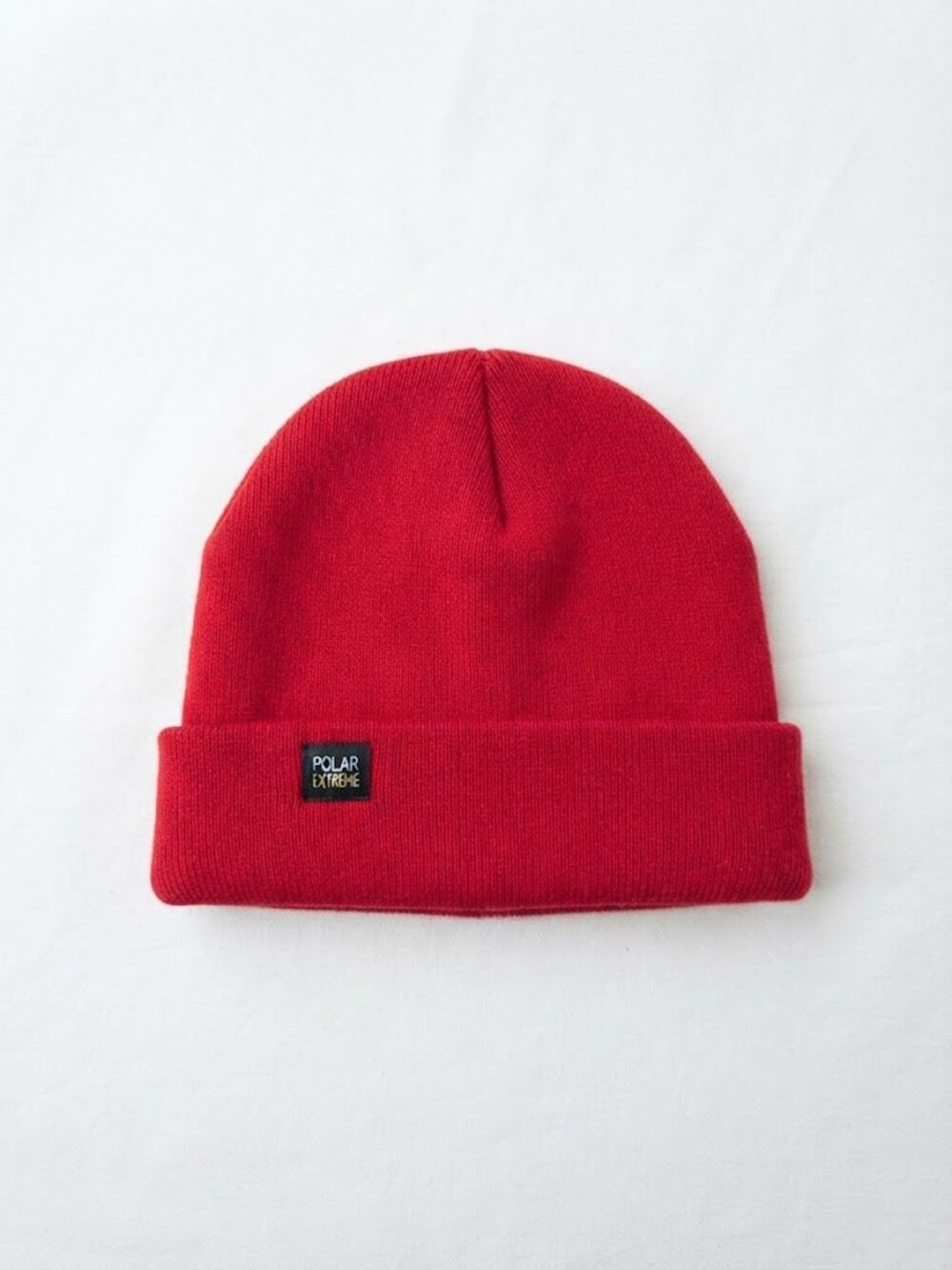Polar Extreme Red Fuzzy Fleece Lined Winter Beanie Ski Hat Cozy Gorpcore